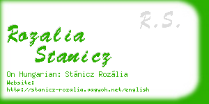rozalia stanicz business card