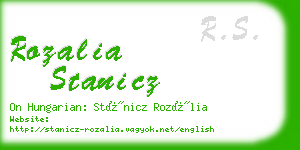 rozalia stanicz business card
